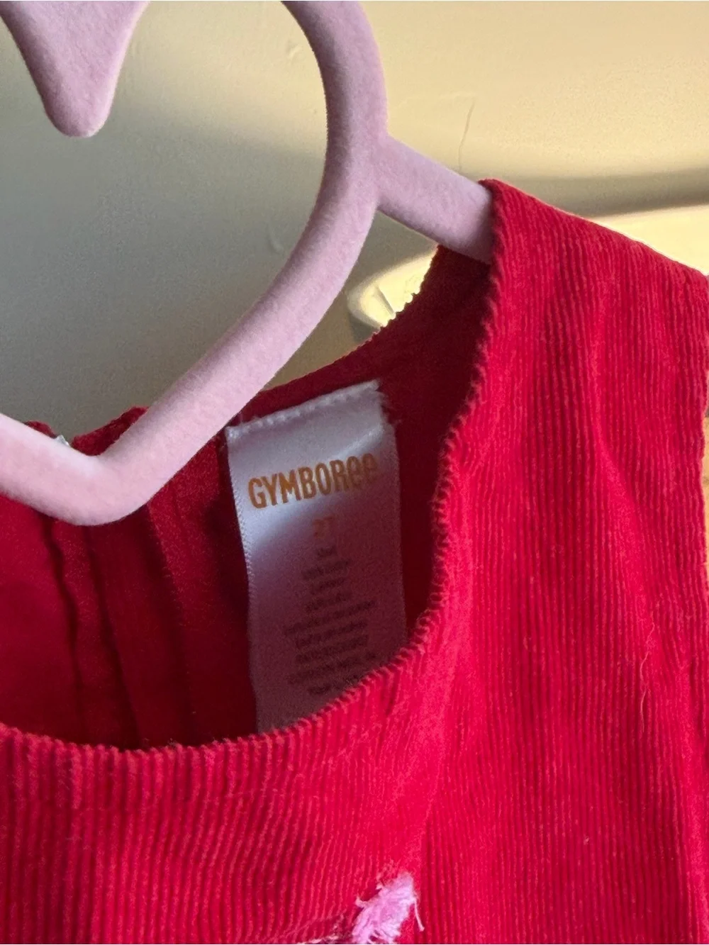 Red Girls Holiday Corduroy Dress